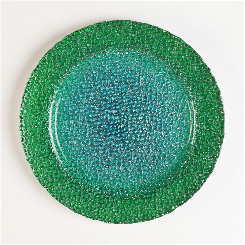 glass charger plate 1 Wholesale Glass Charger Plate PZ-042 - Image 1